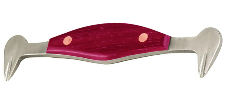 (WI-1379) CLINCH CUTTER HIGH TEMPERED RED WOOD DOUBLE GOUGE ENDS????