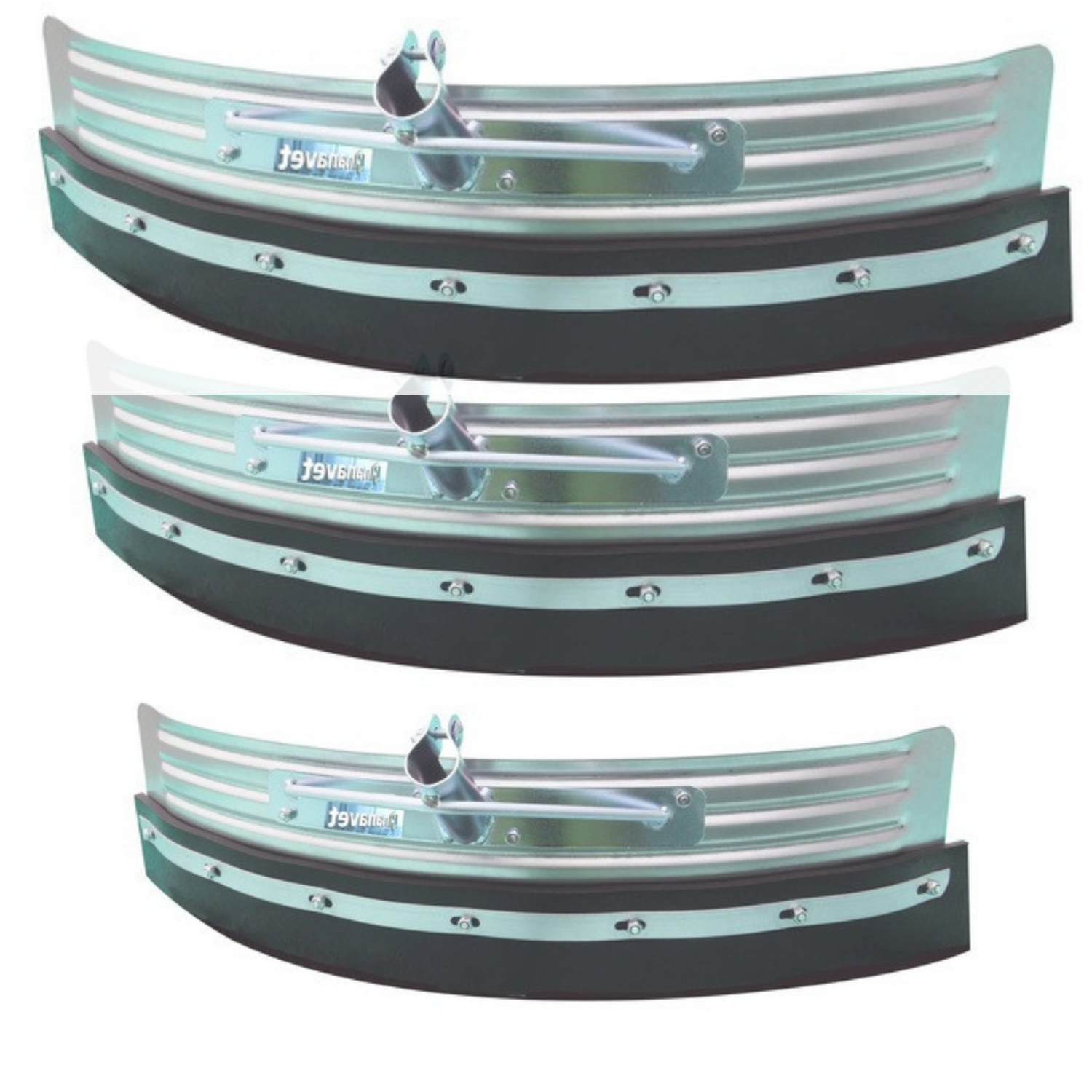 (WI-1654) GALVANISED YARD SCRAPER CURVED  WITH REINFORCE  HOLDER