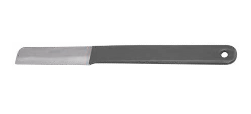(WI-1405-7) HOOF SCRAPPER WITH RUBBER GRIP HIGH TEMPERED????