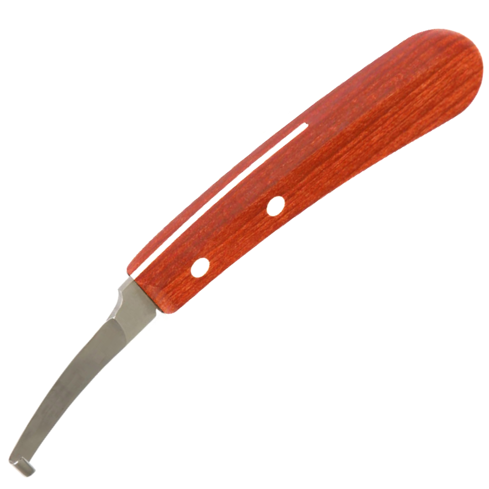 (WI-1247-L) HOOF KNIFE NARROW BLADE,ROSEWOOD HANDLE ????????????