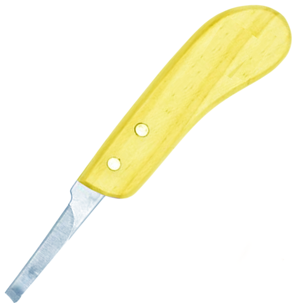 (WI-1252-L) HOOF KNIFE NARROW BLADE,WHITE WOOD HANDLE ????????????