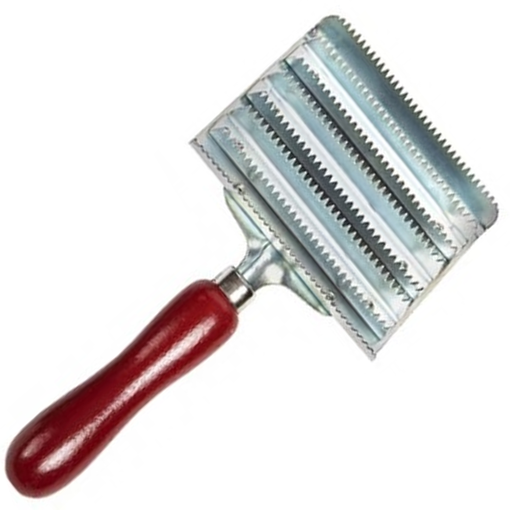 (WI-503) METAL CURRY COMB, THIN TEETH, PLASTIC HANDLE ????