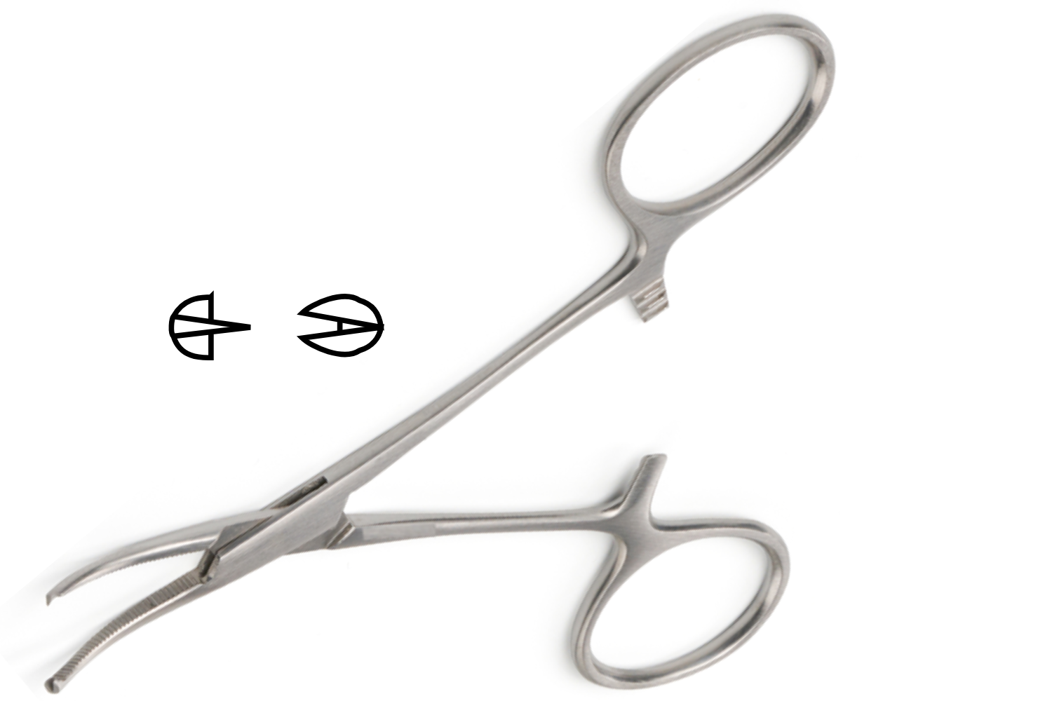 (WI-10001) HALSTED MOSQUITO CURVED TEETH✂