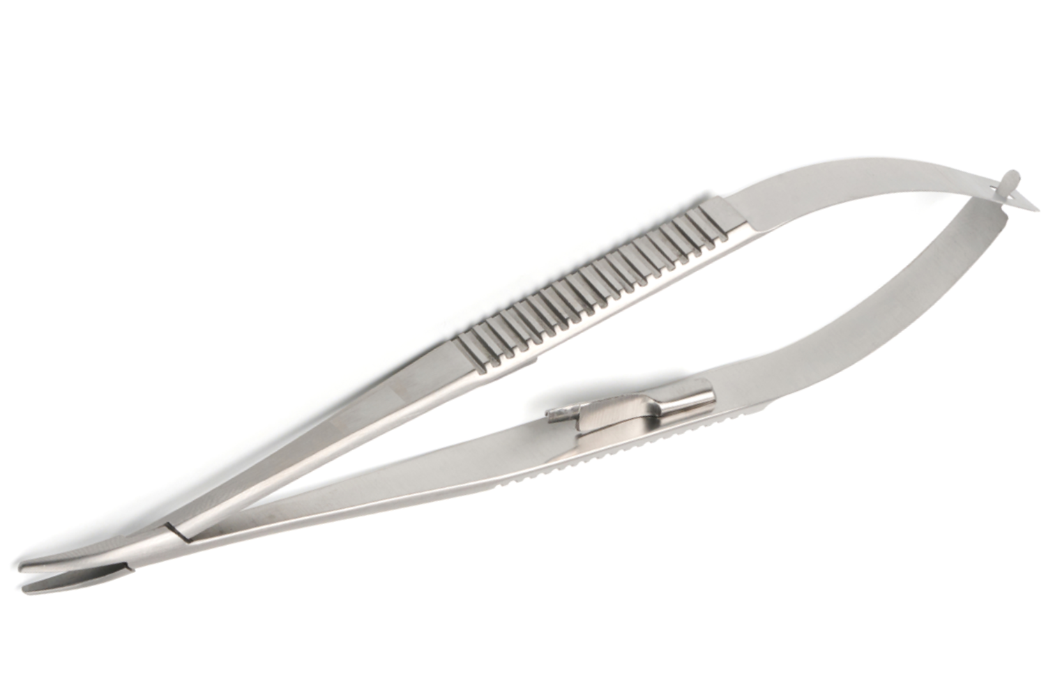(WI-10032) MICRO NEEDLE HOLDER CURVED, WITH LOCK, FEATHERLIGHT✂