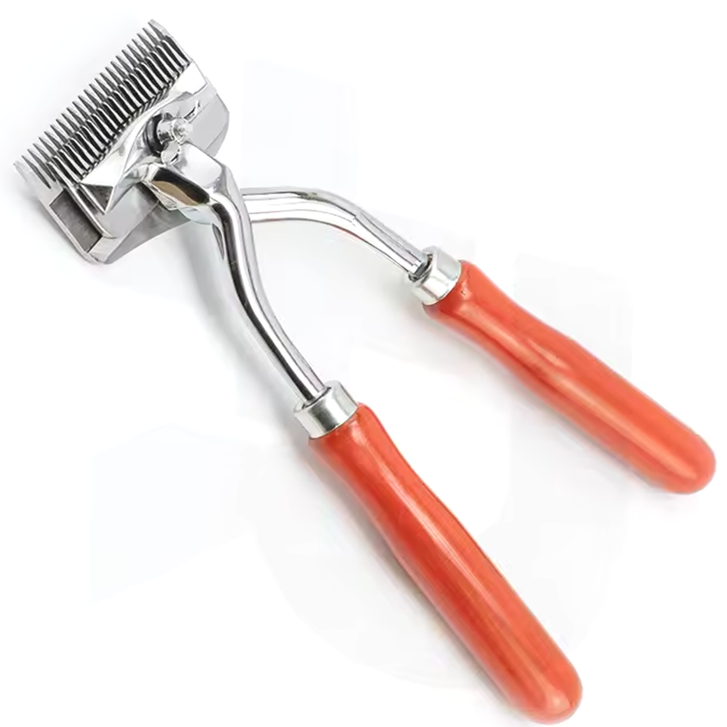 (WI-507) HAIR CLIPPER RED WOOD HANDLE (CS/Chrome Plated)????
