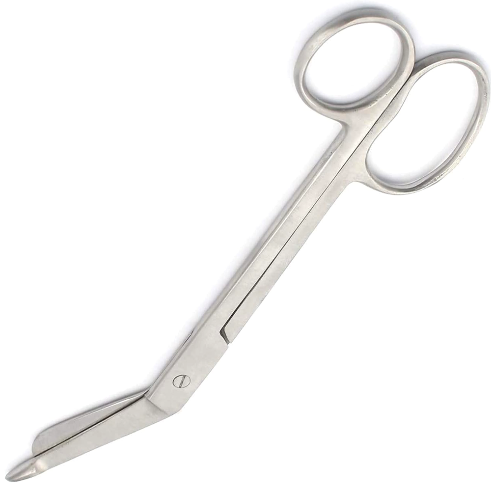 (WI-10049) LISTER BANDAGE SCISSORS 8″ WITH ONE LARGE RING