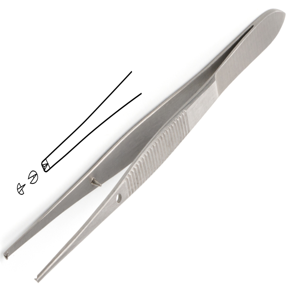 (WI-10076) IRIS TISSUE FORCEPS STRAIGH TEETH✂