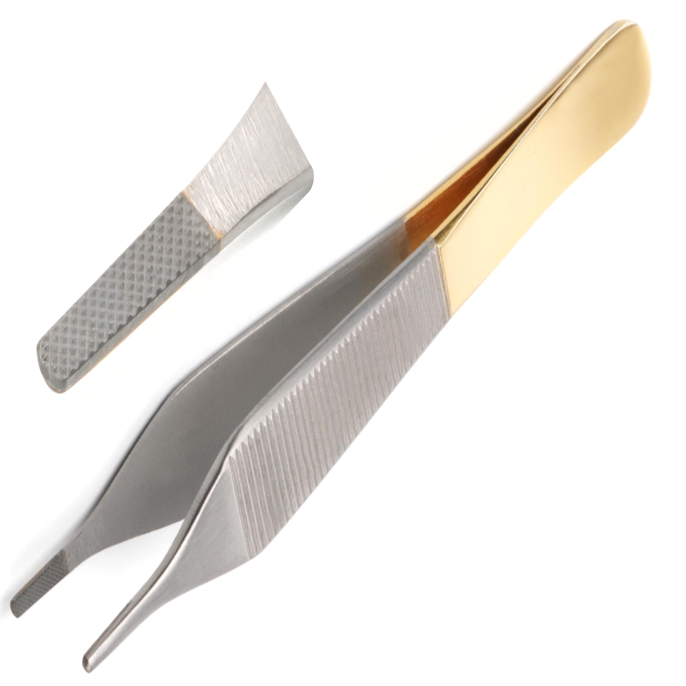 (WI-10079) TC GOLD ADSON DISSECTING FORCEPS TUNGSTEN CARBIDE EMBEDDING✂