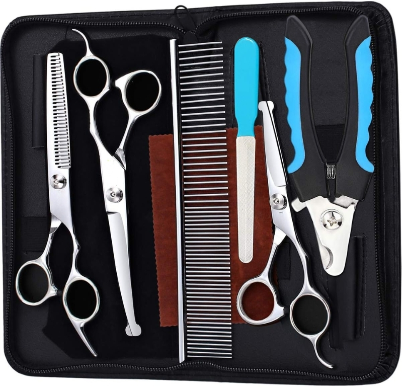 (WI-531) HEAVY DUTY DOG GROOMING SCISSORS KIT