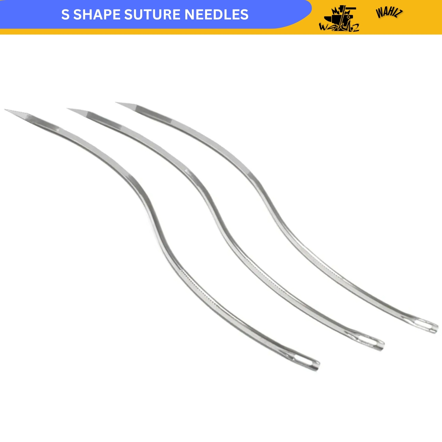 (WI-3259S) S SHAPE SUTURE NEEDLES THREE SIZES