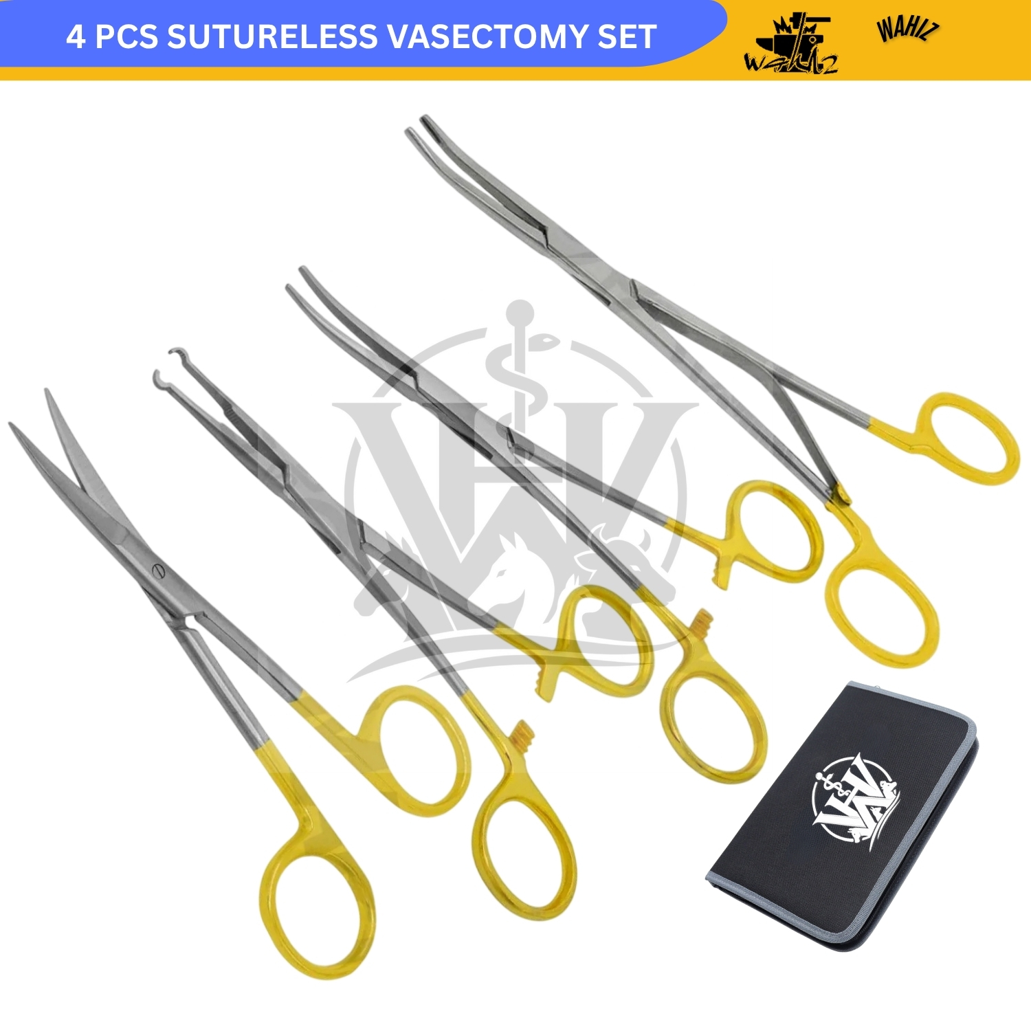 (WI-3269) 4 PCS SUTURELESS VASECTOMY CLIP APPLIER SET