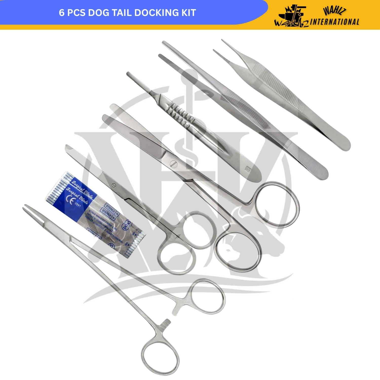 (WI-3238) 6 PCS DOG TAIL DOCKING KIT